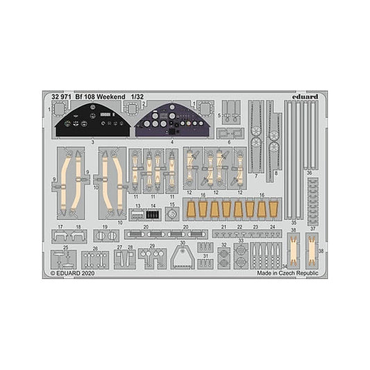 eduard 32971 1 32 bf 108 weekend photo etch set for edu