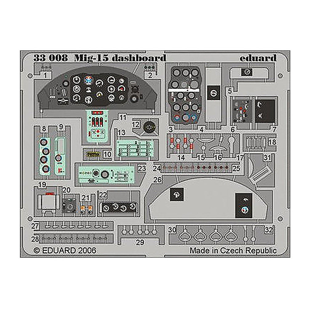 eduard 33008 1 32 mig 15 dashboard for trumpeter