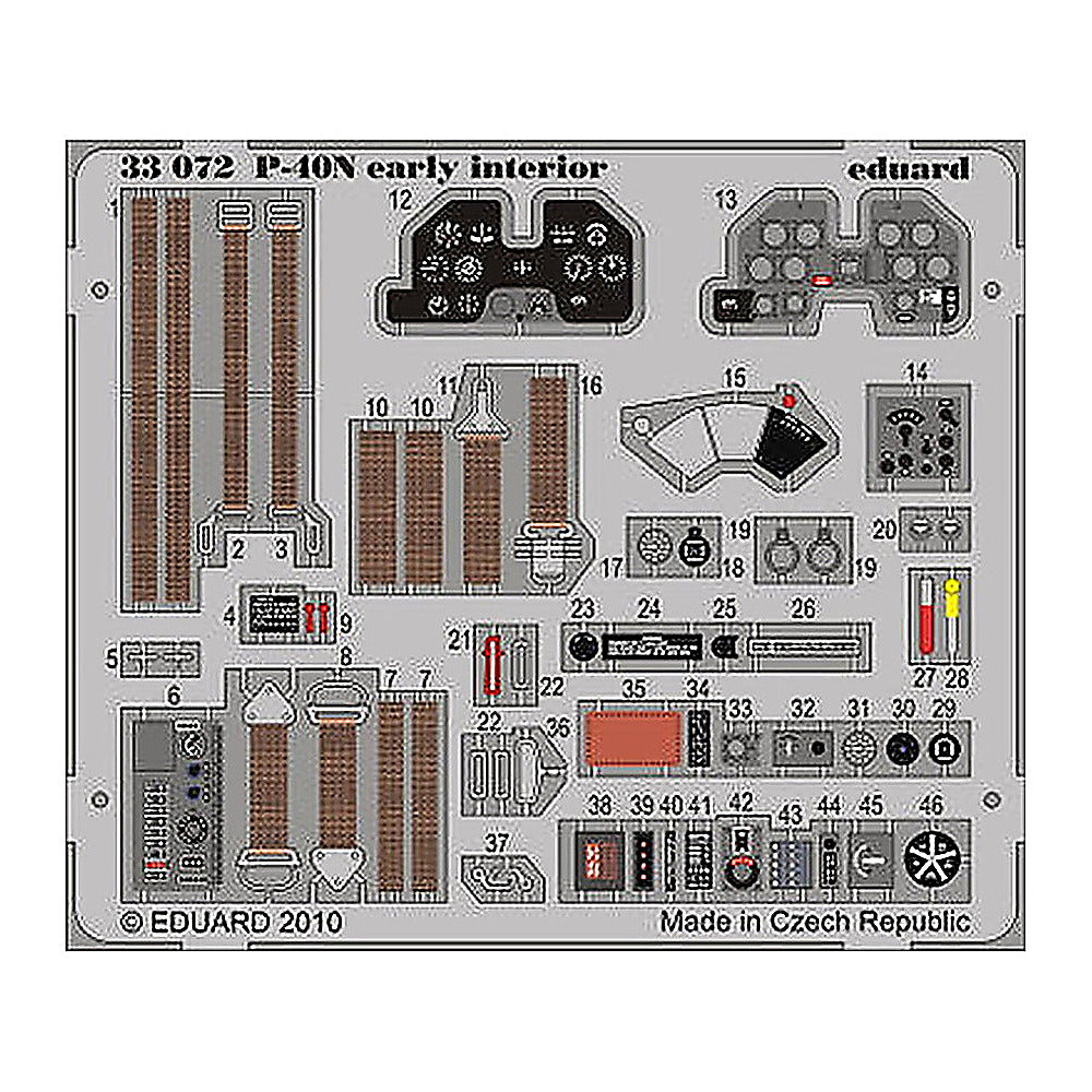 eduard 33072 1 32 p 40n early interior self adhesive photo etch for