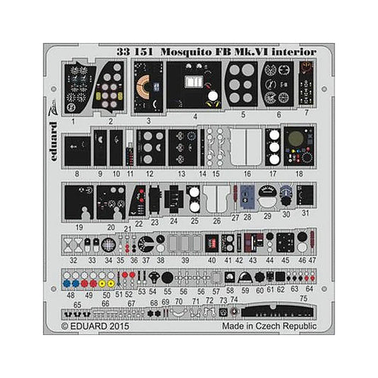 eduard 33151 1 32 mosquito fb mk vi interior for tamiya