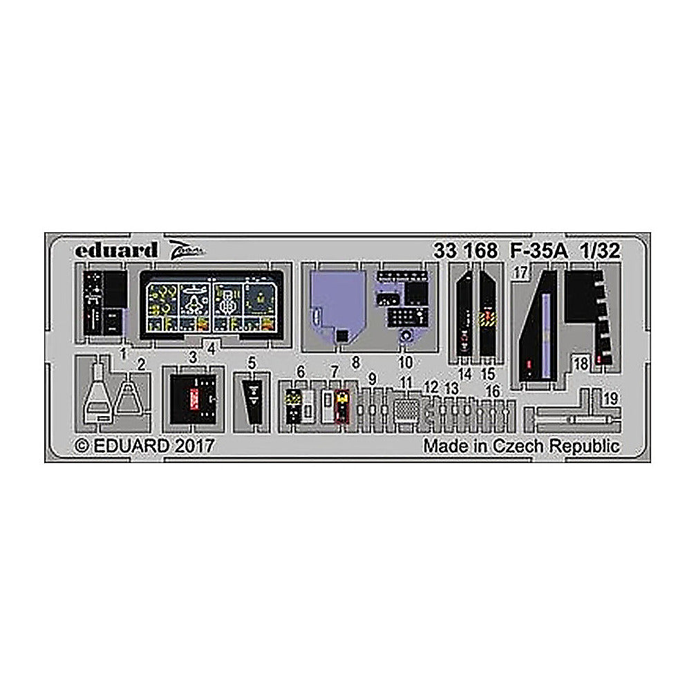 eduard 33168 1 32 f 35a for italeri photo etch detail set