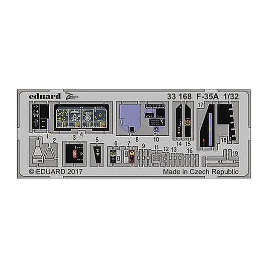 eduard 33168 1 32 f 35a for italeri photo etch detail set