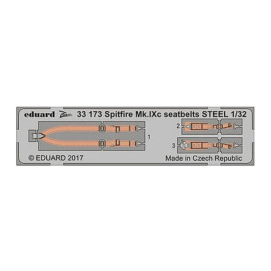 eduard 33173 1 32 spitfire mk ixc seatbelts steel for revell