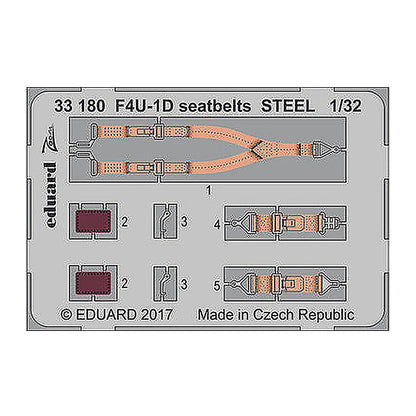 eduard 33180 1 32 seatbelts steel photo etch