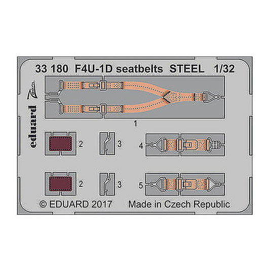 eduard 33180 1 32 seatbelts steel photo etch