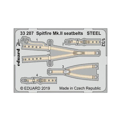 eduard 33207 1 32 spitfire mk ii seatbelts steel for revell