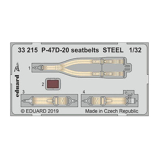 eduard 33215 1 32 p 47d 20 seatbelts steel photo etch