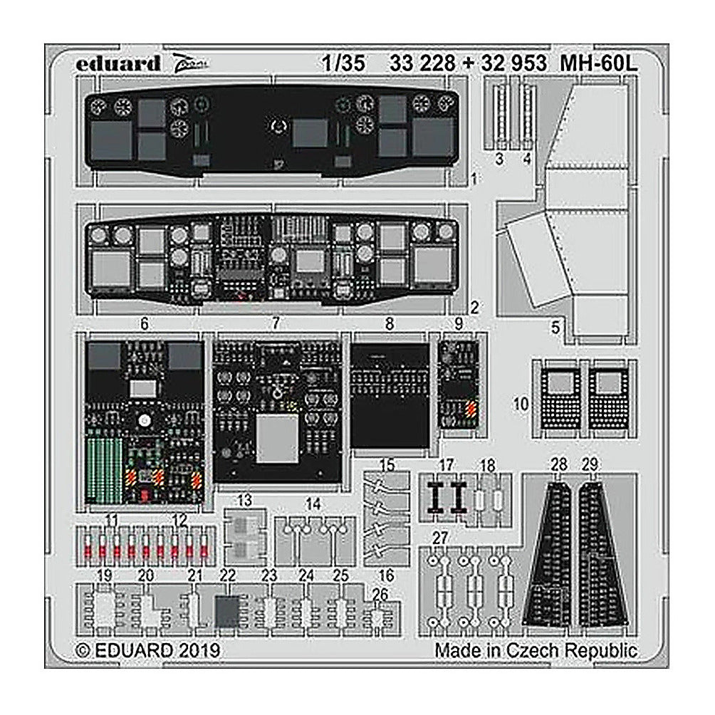 eduard 33228 1 32 mh 60l for kittyhawk photo etch detail set