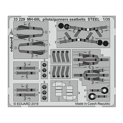 eduard 33229 1 32 mh 60l pilots gunners seatbelts steel for kittyhawk