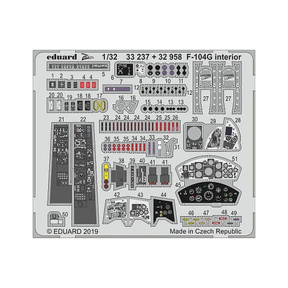 eduard 33237 1 32 f 104g interior for italeri