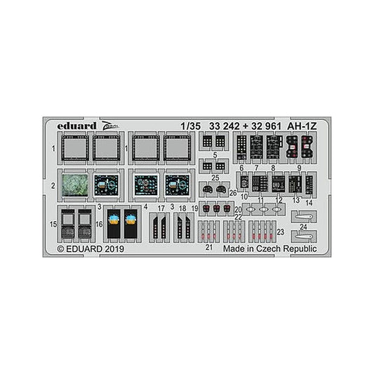 eduard 33242 1 35 ah 1z for academy photo etch detail set
