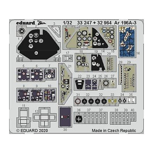 eduard 33247 1 32 ar 196a 3 zoom set for revell