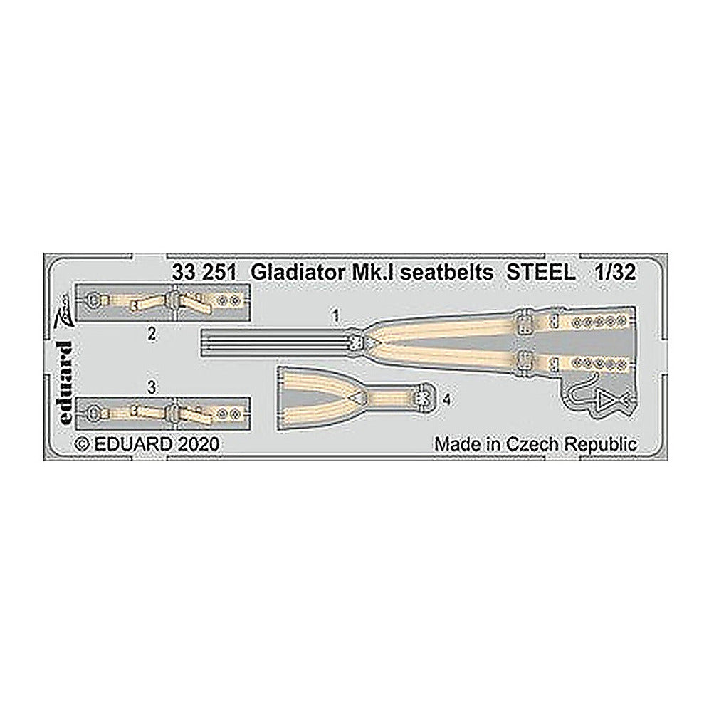 eduard 33251 1 32 gladiator mk i seatbelts steel for icm