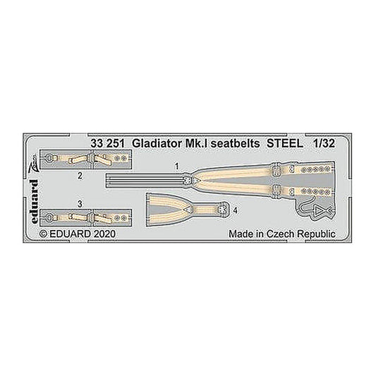 eduard 33251 1 32 gladiator mk i seatbelts steel for icm