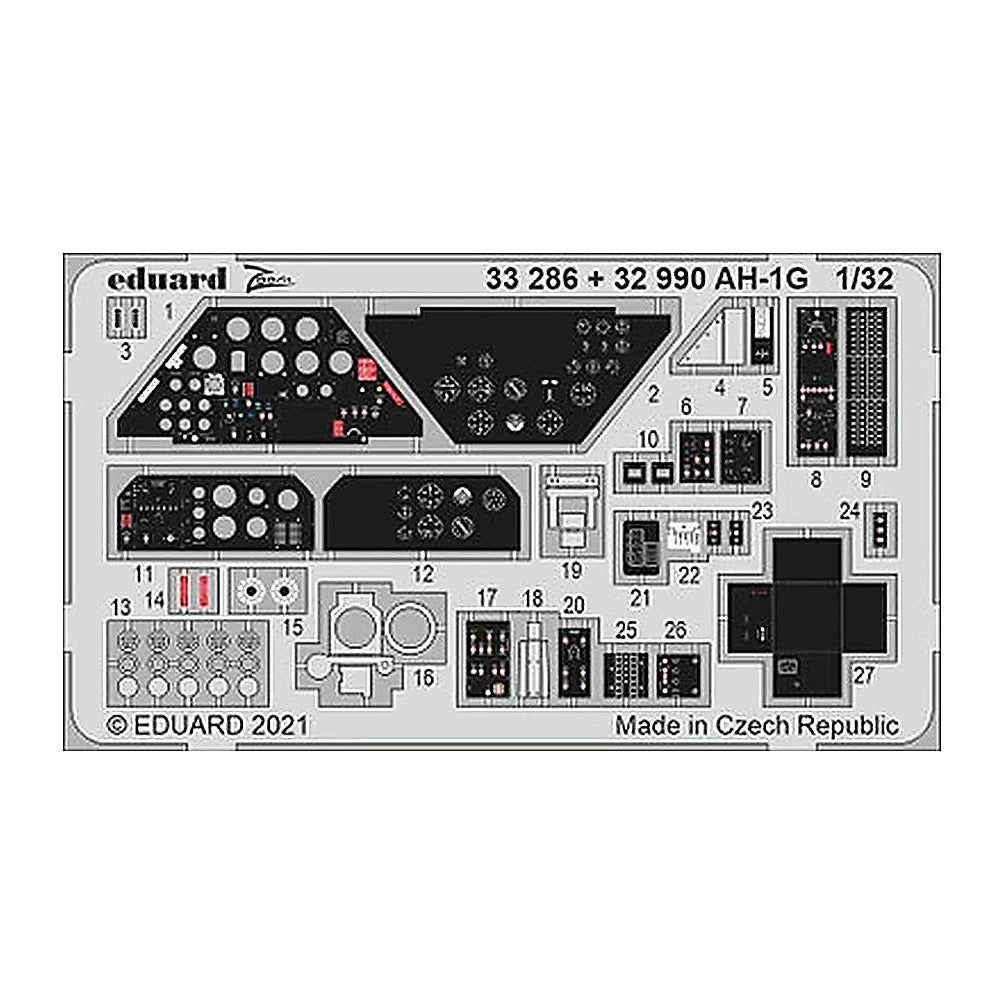eduard 33286 1 32 ah 1g helicopter photo etch for icm