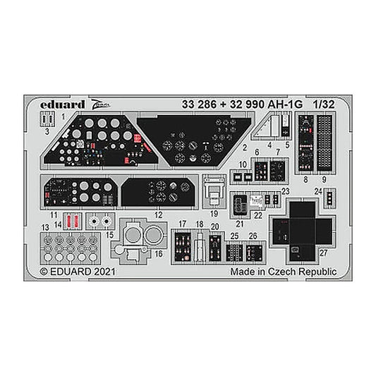 eduard 33286 1 32 ah 1g helicopter photo etch for icm