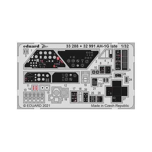 eduard 33288 1 32 ah 1g late helicopter photo etch for icm