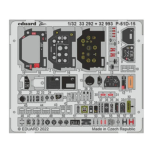 eduard 33292 1 32 p 51d15 for revell pre painted