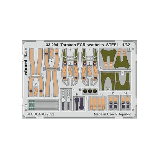 eduard 33294 1 32 tornado ecr seatbelts steel for itl pre painted