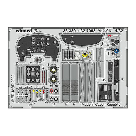 eduard 33339 1 32 yak 9k for icm photo etch detail set