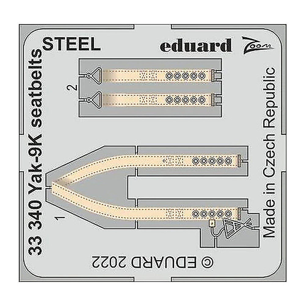 eduard 33340 1 32 yak 9k seatbelts steel for icm