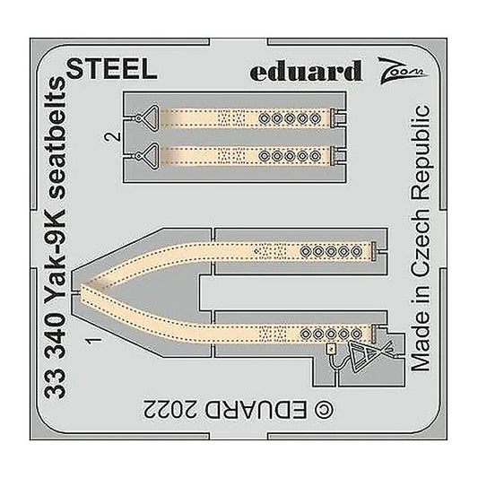 eduard 33340 1 32 yak 9k seatbelts steel for icm