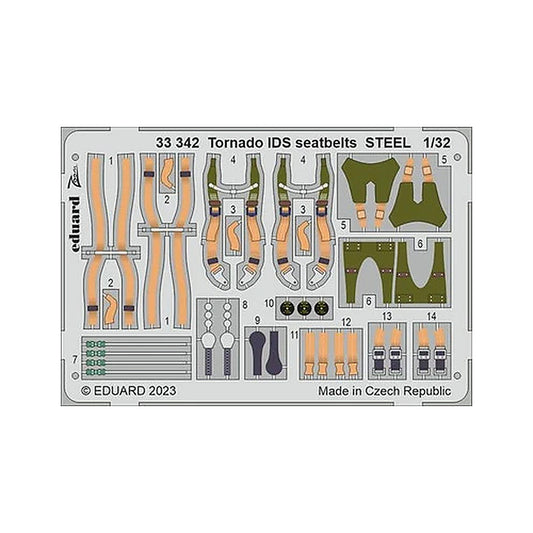 eduard 33342 1 32 tornado ids seatbelts steel for italeri