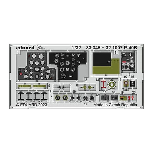 eduard 33345 1 32 p 40b for great wall hobby