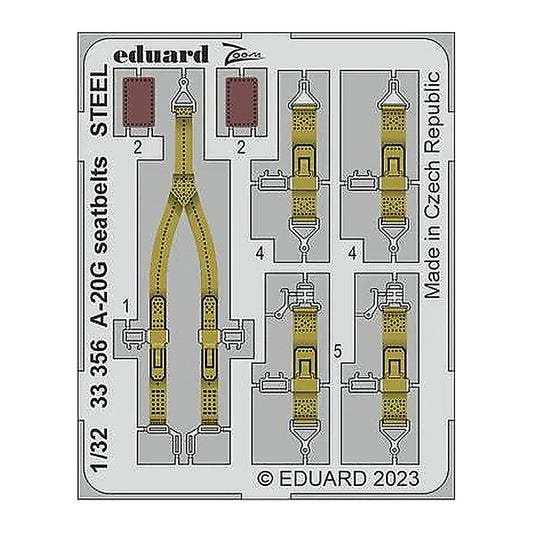eduard 33356 1 32 a 20g seatbelts steel for hkm