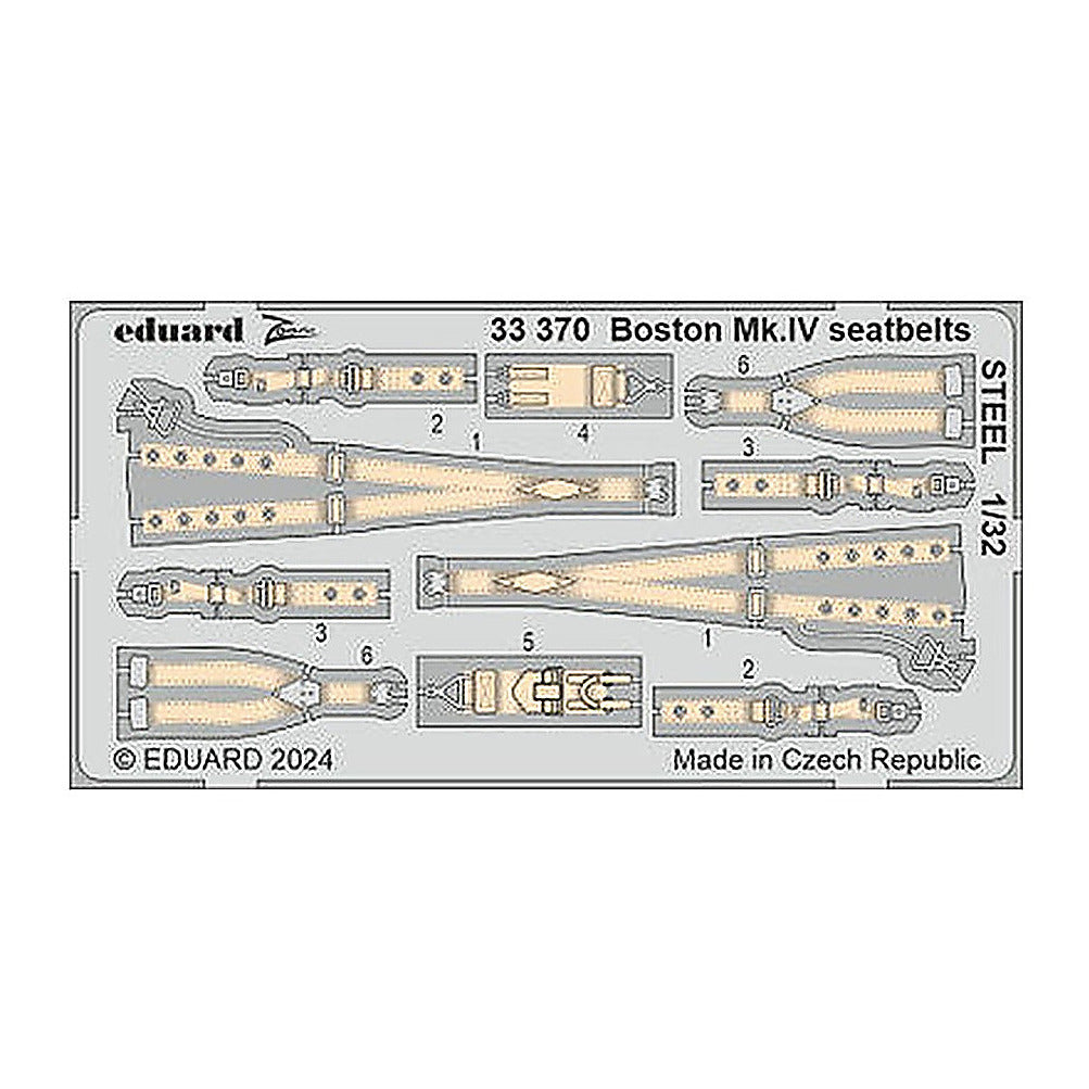 eduard 33370 1 32 boston mk iv seatbelts steel zoom set