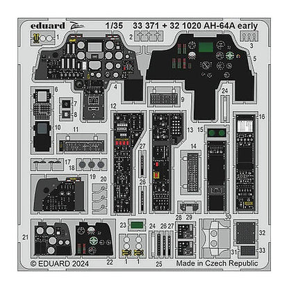 eduard 33371 1 35 ah 64a early zoom set for trumpeter