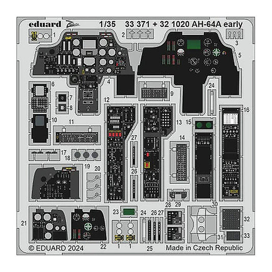 eduard 33371 1 35 ah 64a early zoom set for trumpeter