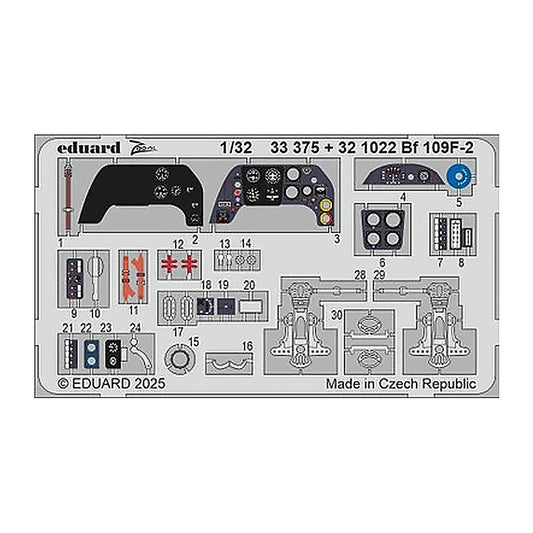 eduard 33375 1 32 bf 109f 2 zoom set for hobby 2000 hasegawa