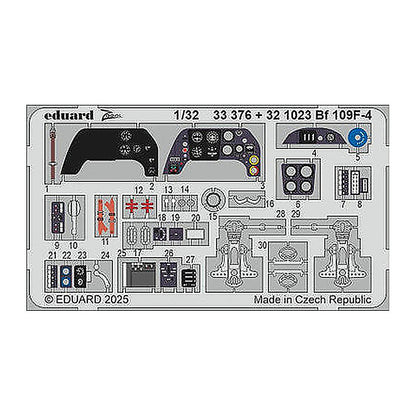 eduard 33376 1 32 bf 109f 4 zoom set for hobby 2000 hasegawa
