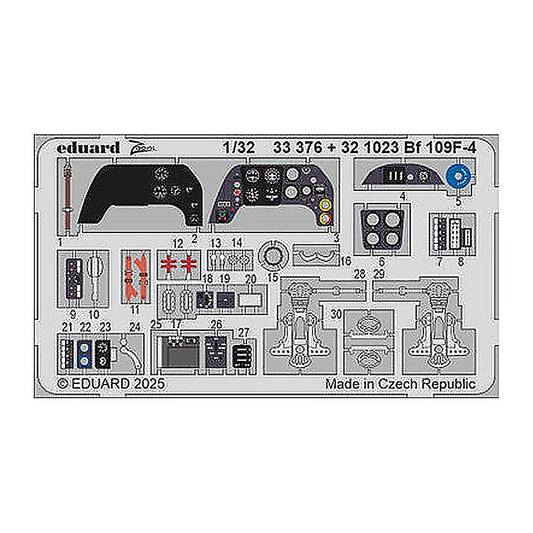 eduard 33376 1 32 bf 109f 4 zoom set for hobby 2000 hasegawa