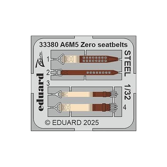 eduard 33380 1 32 zero seatbelts steel