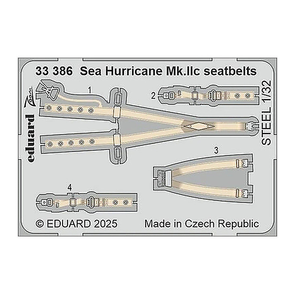eduard 33386 1 32 sea hurricane mk iic seatbelts steel zoom set for