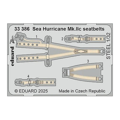 eduard 33386 1 32 sea hurricane mk iic seatbelts steel zoom set for