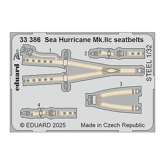 eduard 33386 1 32 sea hurricane mk iic seatbelts steel zoom set for
