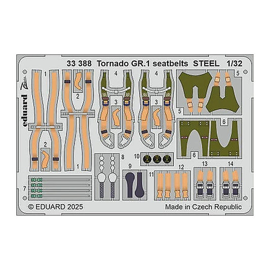 eduard 33388 1 32 tornado gr 1 seatbelts steel zoom set for italeri