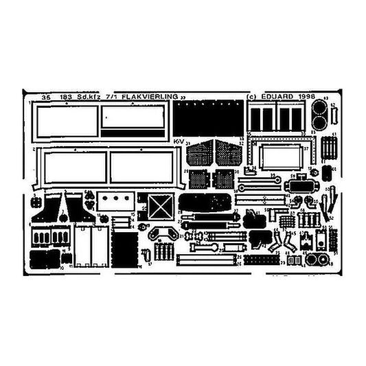 eduard 35183 1 35 sdkfz 7 flak for tam photo etch detail set