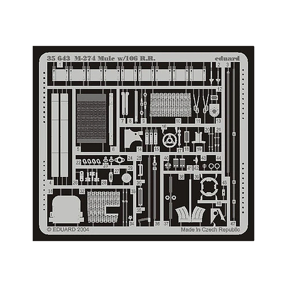 eduard 35643 1 35 mule w 106rr for dml photo etch detail set