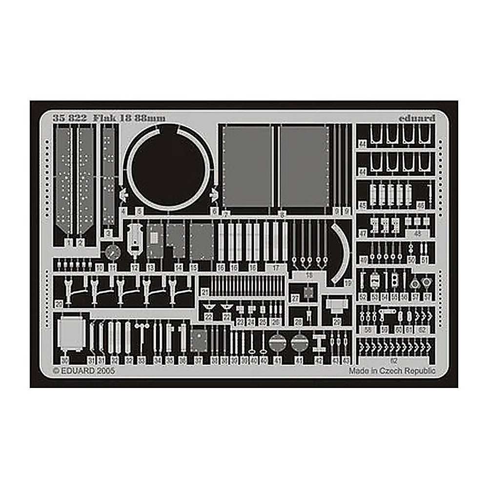 eduard 35822 1 35 flak 18 88mm for afv photo etch detail set