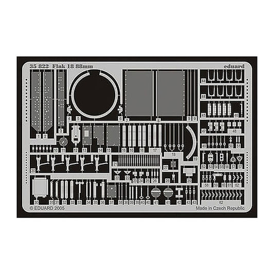 eduard 35822 1 35 flak 18 88mm for afv photo etch detail set