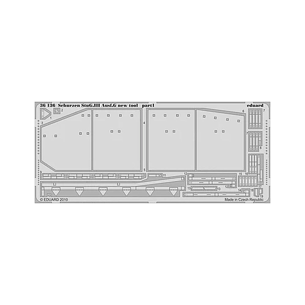 eduard 36136 1 35 schurzen stug iii ausf g new tool photo etched set