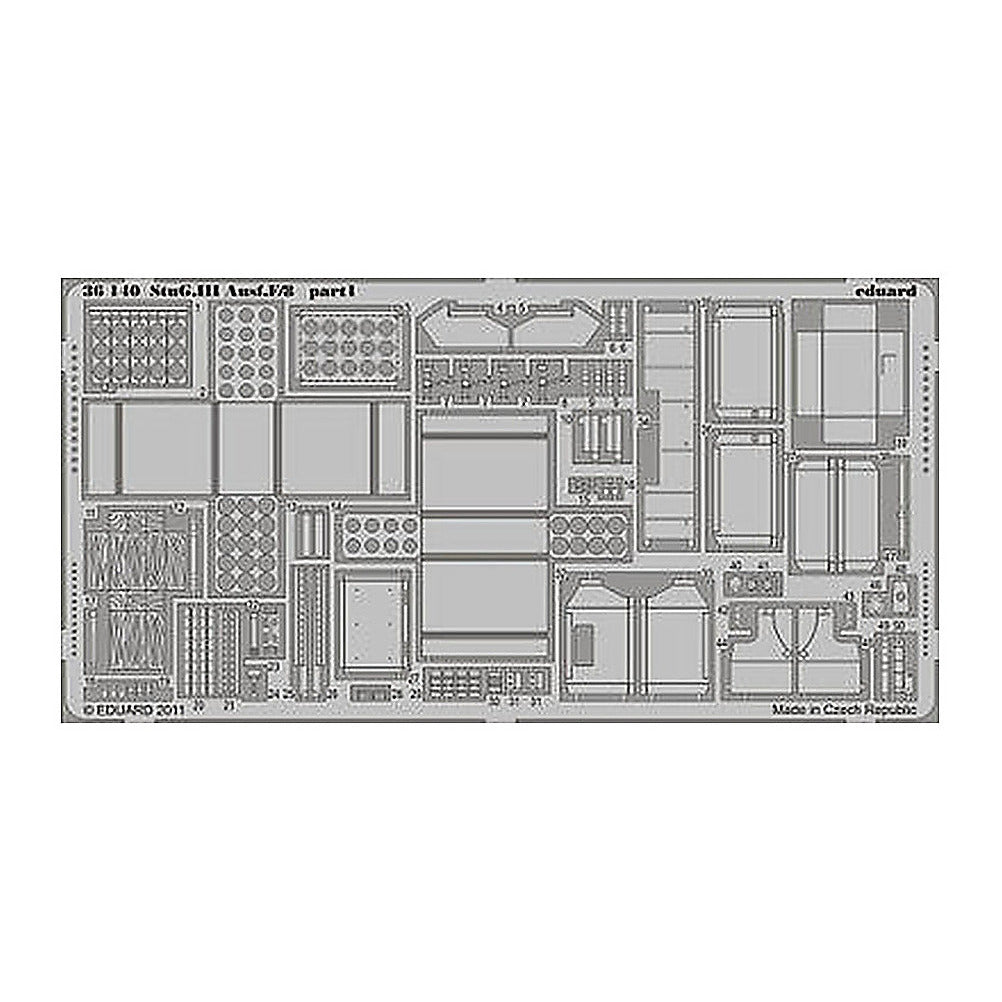 eduard 36140 1 35 stug iii ausf f 8 photo etched set for dragon 6644