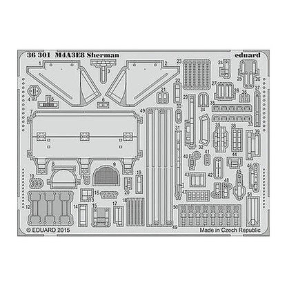 eduard 36301 1 35 sherman for tamiya photo etch detail set
