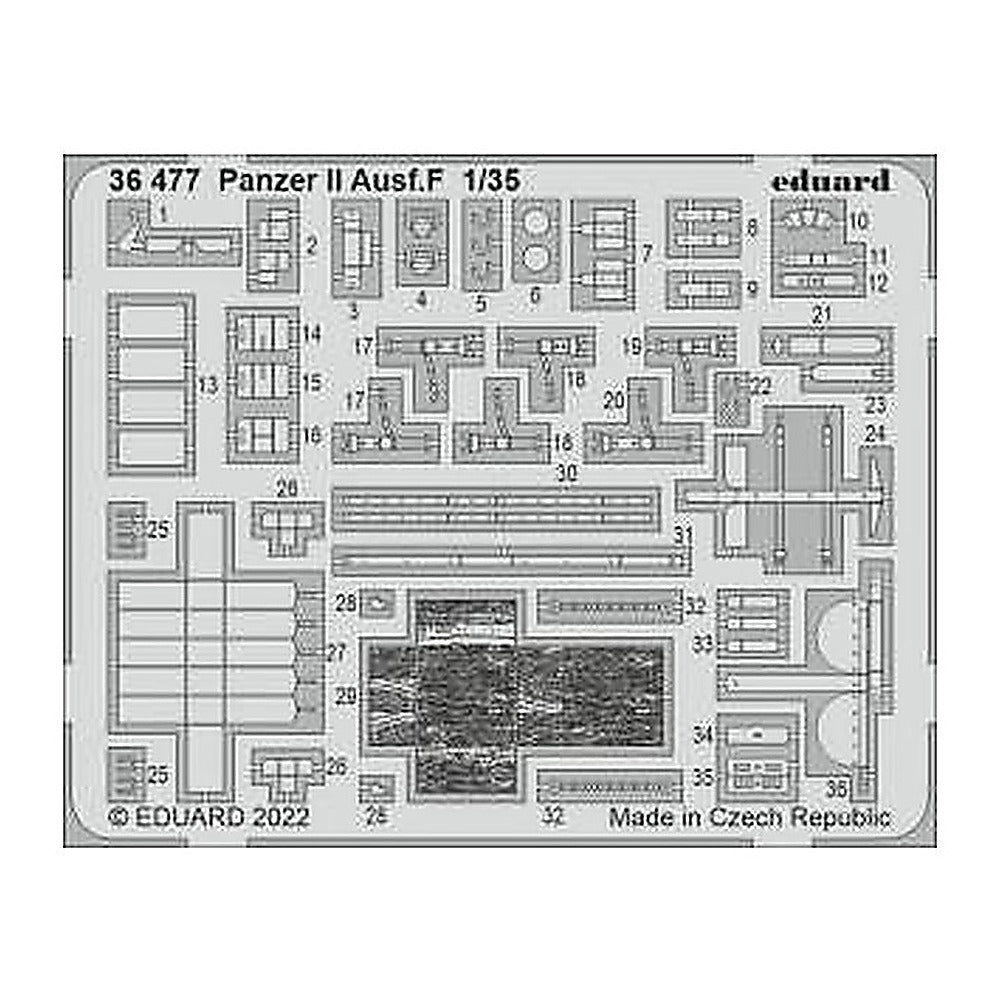 eduard 36477 1 35 panzer ii ausf f for acy