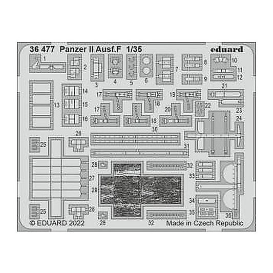 eduard 36477 1 35 panzer ii ausf f for acy