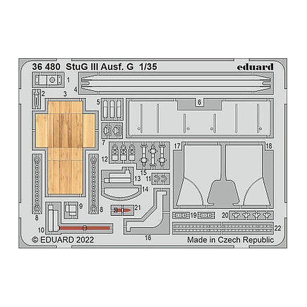 eduard 36480 1 35 stug iii ausf g for miniart